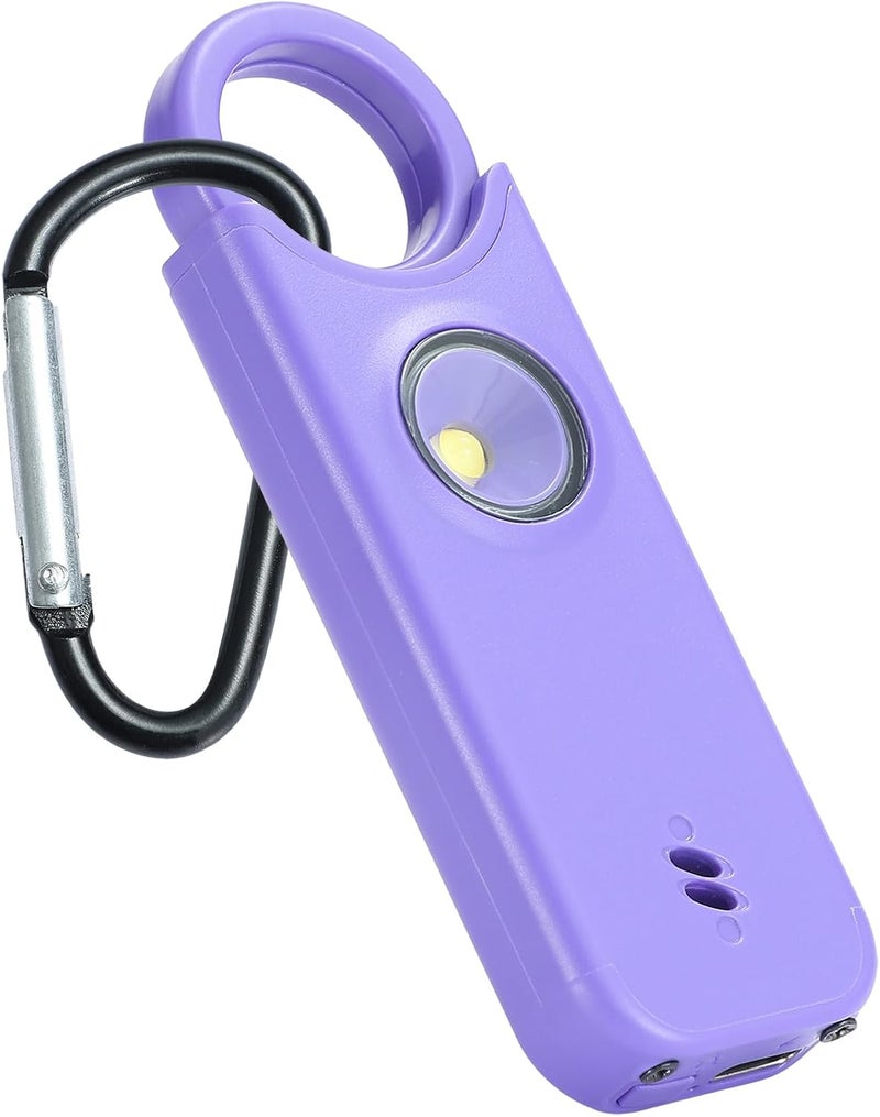 TIPSEAN Personal Safety Alarm - 135dB Ultra Loud Siren with LED Strobe Light, USB-C Rechargeable, Compact Keychain Alarm for Women/Men, Emergency Flashlight & Vibration Alert(Purple) - Image 1